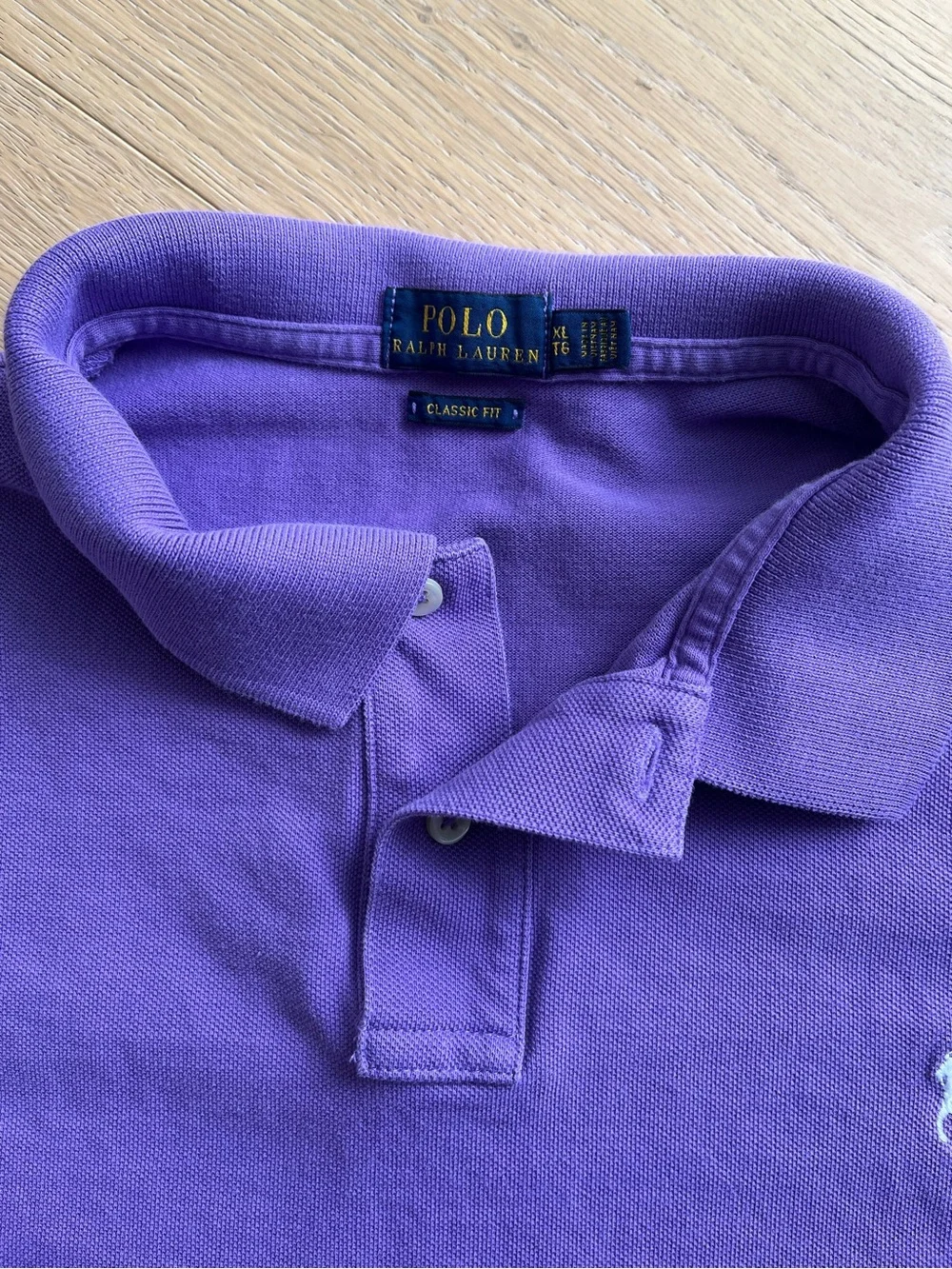 Ralph Lauren Kids Polo Shirt in Purple with White Pony